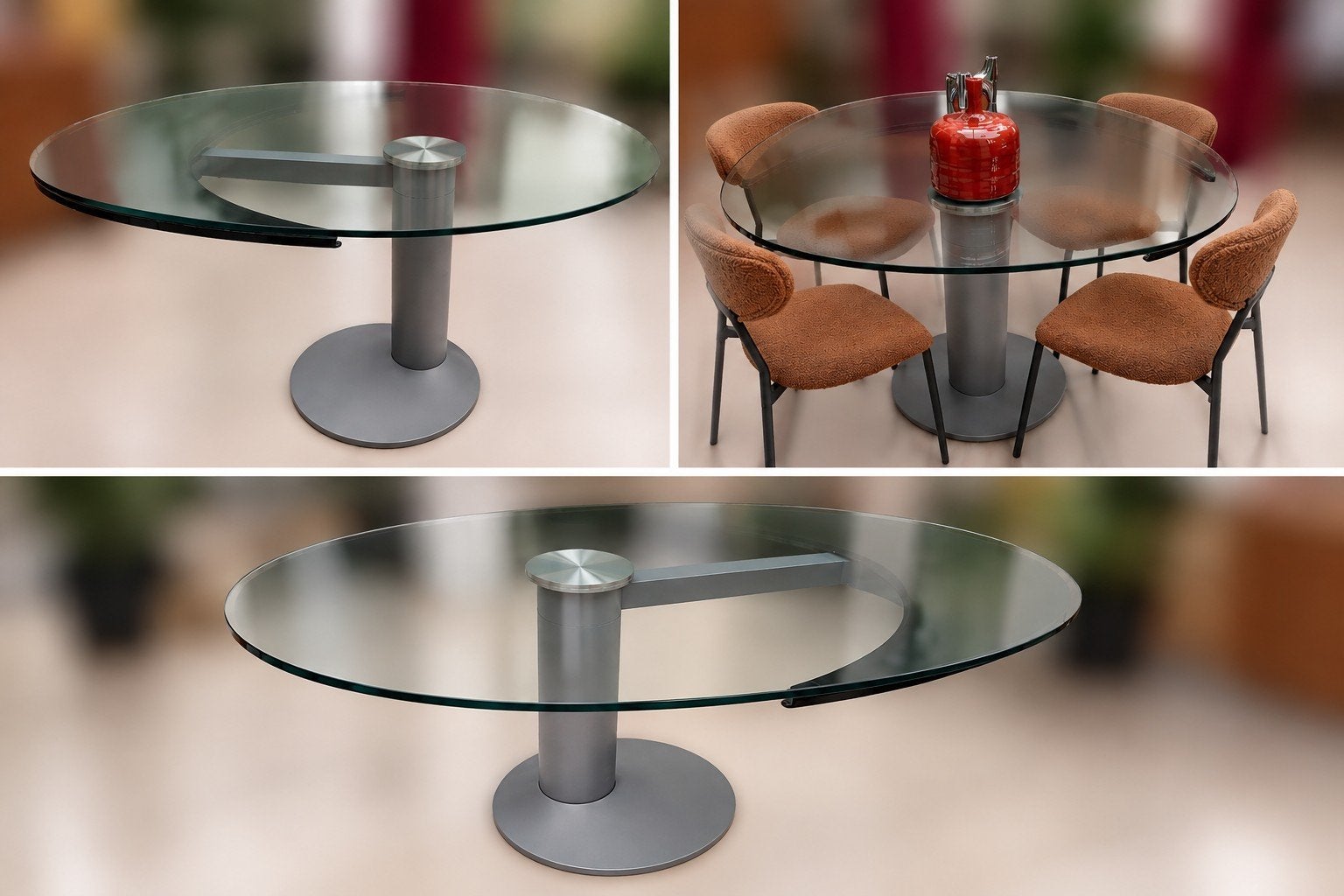 Table disigner, Maison & Meubles, 150 à 200 cm, Cinq personnes ou plus, Verre, Comme neuf