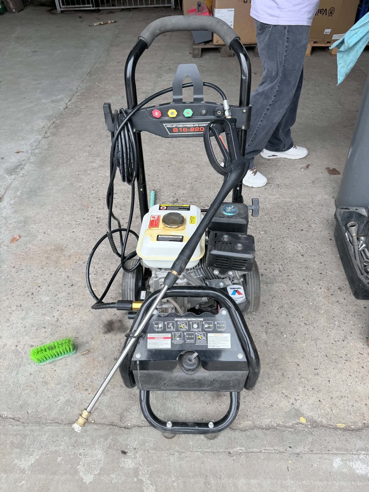Projet B16-220 benzine hogedrukreiniger, Tuin en Terras, Ophalen, Zo goed als nieuw, Benzine