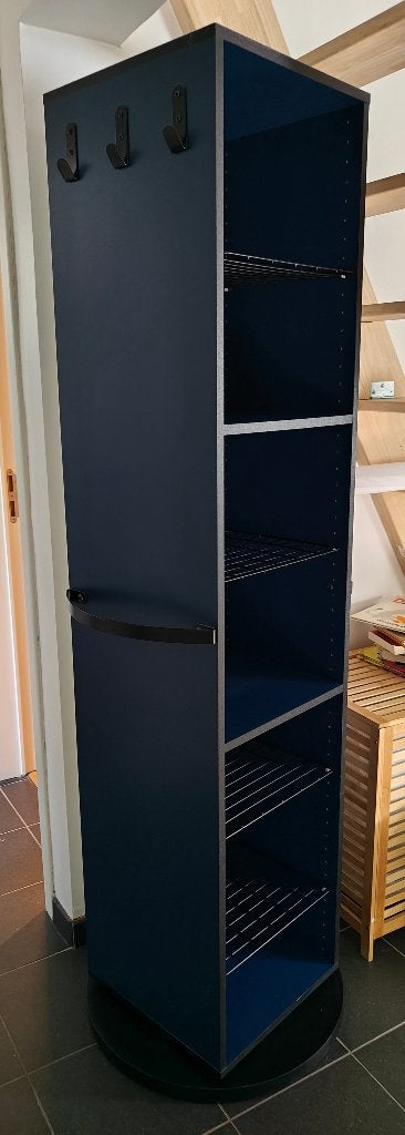 Blauwe draaiende halkast met spiegel, Ophalen, Gebruikt