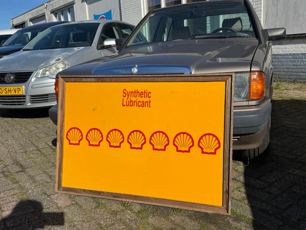 Oud SHELL reclamebord, Verzamelen, Ophalen, Gebruikt, Reclamebord