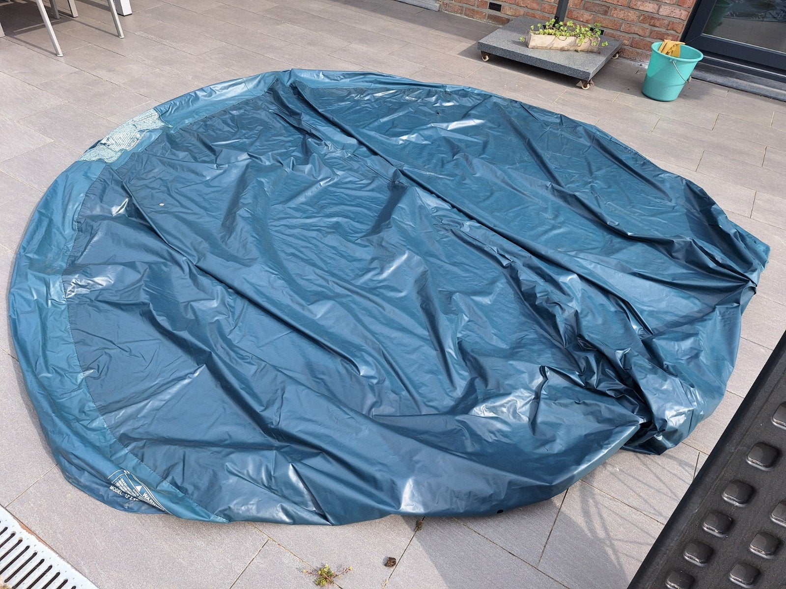 Dekzeil intex rond wembad - 366 cm, Ophalen, Gebruikt, Afdekzeil