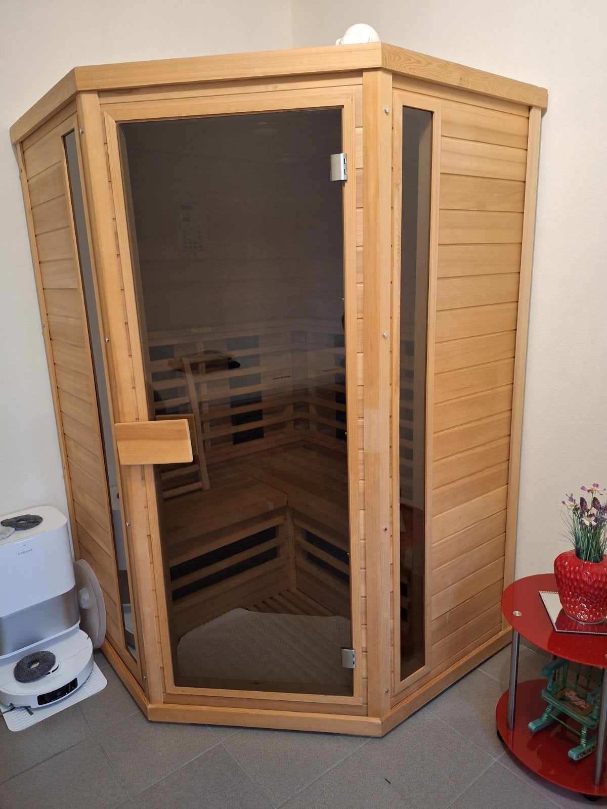 Sauna d'angle infrarouge pour 2 à 3 personnes, Sports & Fitness, Enlèvement, Neuf, Infrarouge, Sauna complet