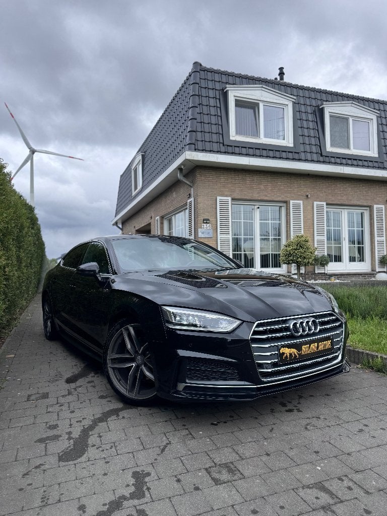 Audi A5 2.0TFSI AUTOMAAT S-Line, Auto's, Audi, 4 cilinders, Leder en Stof, Zwart, Bedrijf