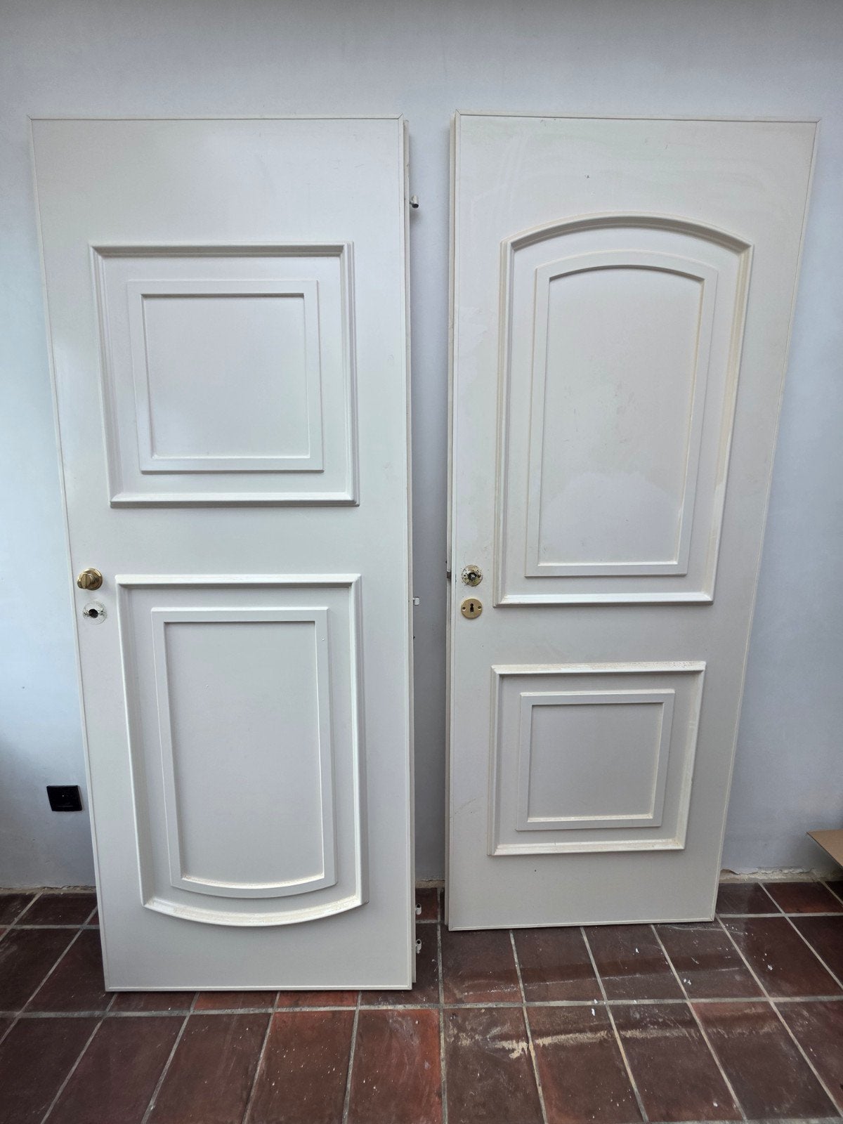 3 Witte PVC deur 200 x 77 cm, Doe-het-zelf en Bouw, Deuren en Vliegenramen, Ophalen