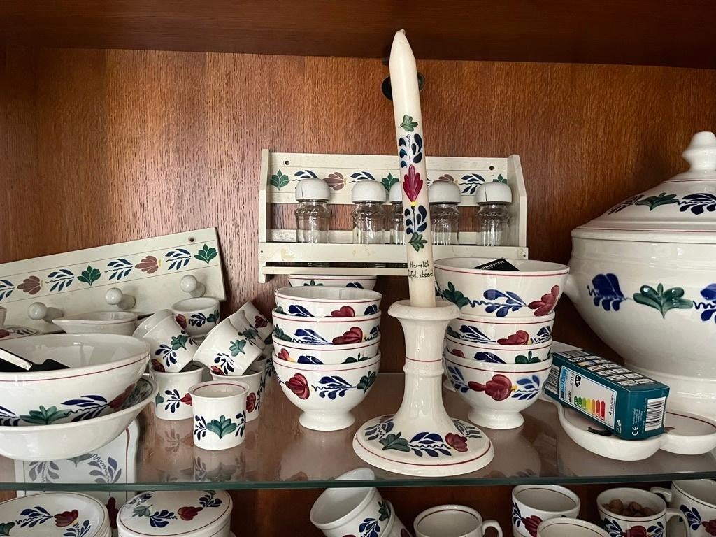 complete set Boerenbont, Huis en Inrichting, Keuken | Servies, Ophalen, Zo goed als nieuw, Aardewerk, Compleet servies