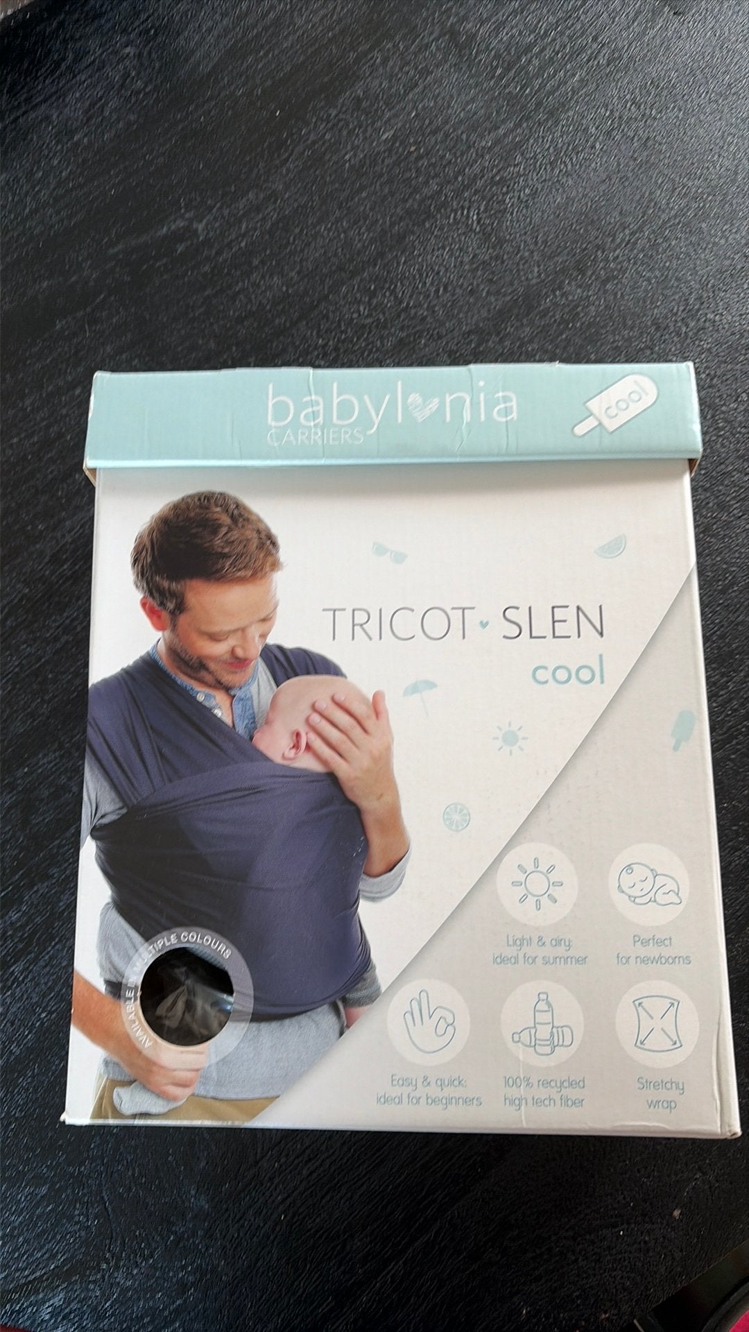 Babylonia Tricot Slen draagdoek baby van 3 tot 15kg, Ophalen, Gebruikt, Draagdoek
