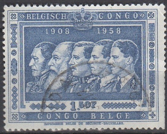 Belgisch Congo - Koningen van België - 1958, Verzenden, Gestempeld