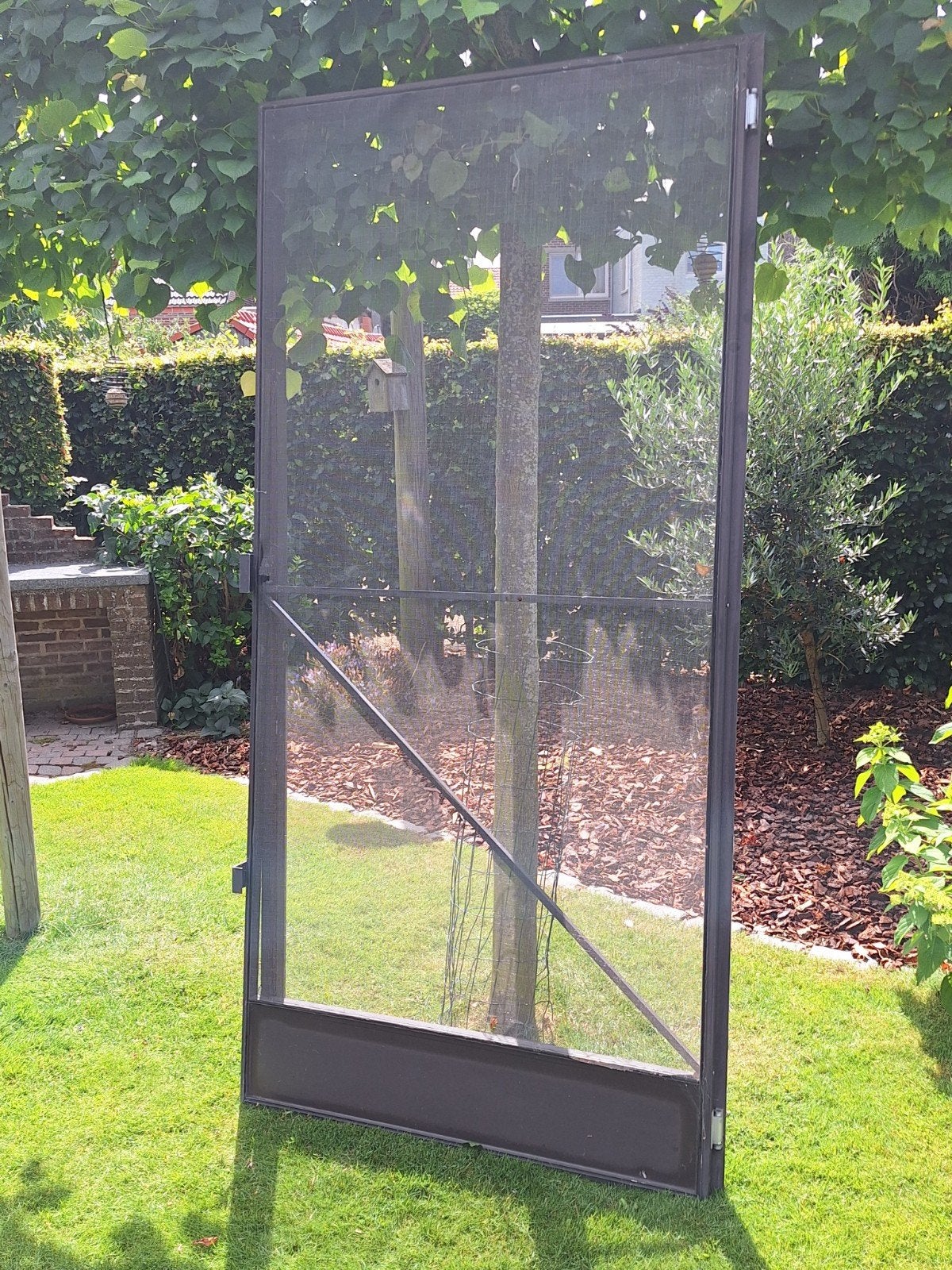 Aluminium vliegendeur met kader kleur bruin, Doe-het-zelf en Bouw, Ophalen