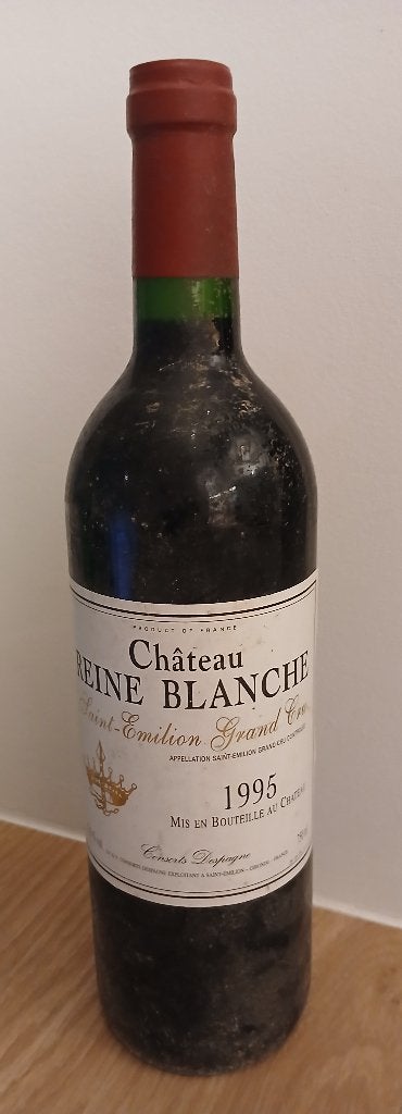 Vin Château Reine Blanche 1995 Saint Emilion TTB, Collections, Pleine, Comme neuf, Enlèvement, Vin rouge