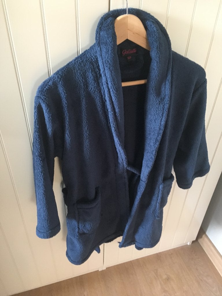 Warme blauwe badjas 128, Ophalen of Verzenden