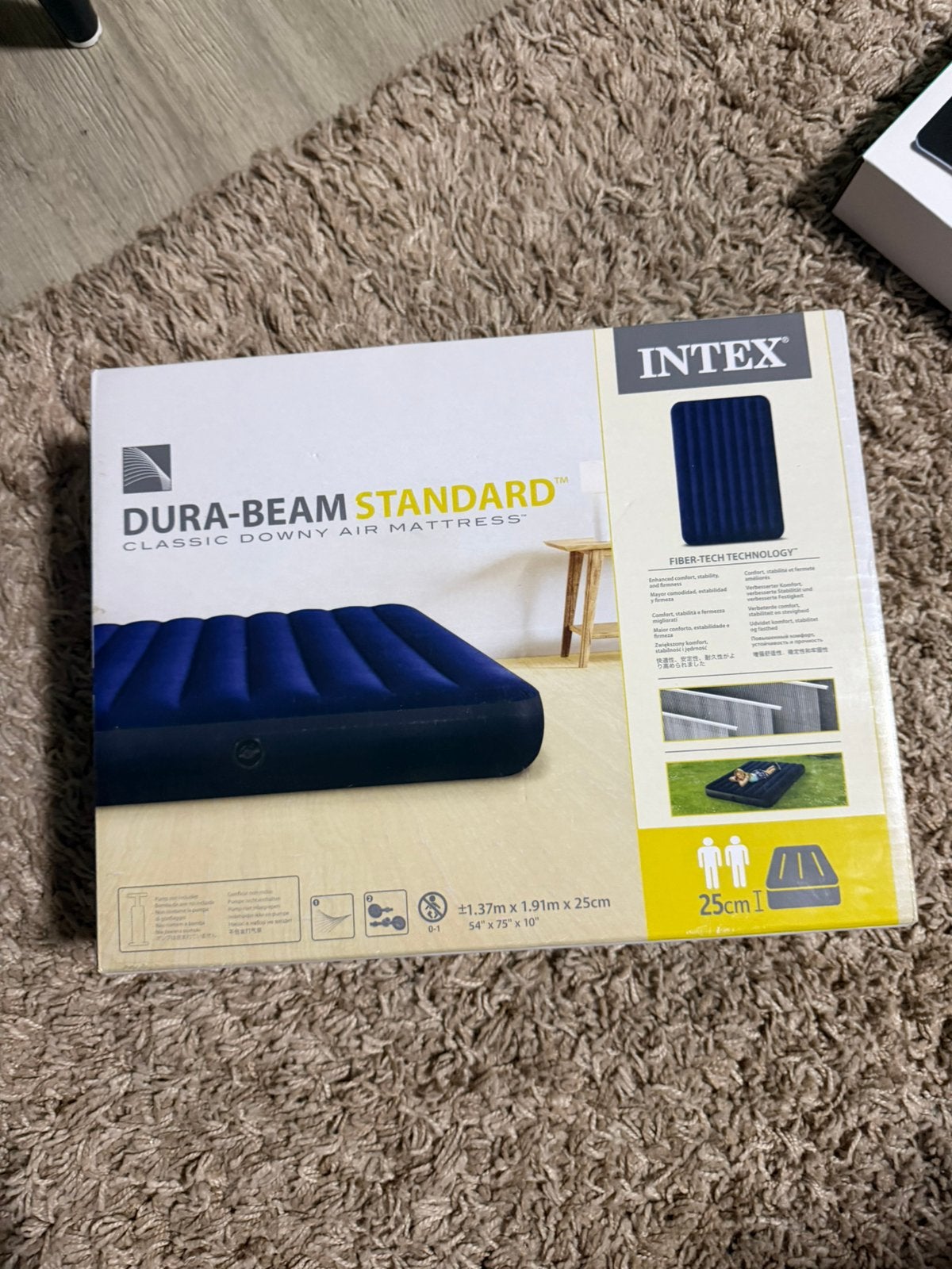 Intex Dura-Beam Standard Classic Downy Air Mattress, Caravans en Kamperen, Ophalen of Verzenden, Zo goed als nieuw