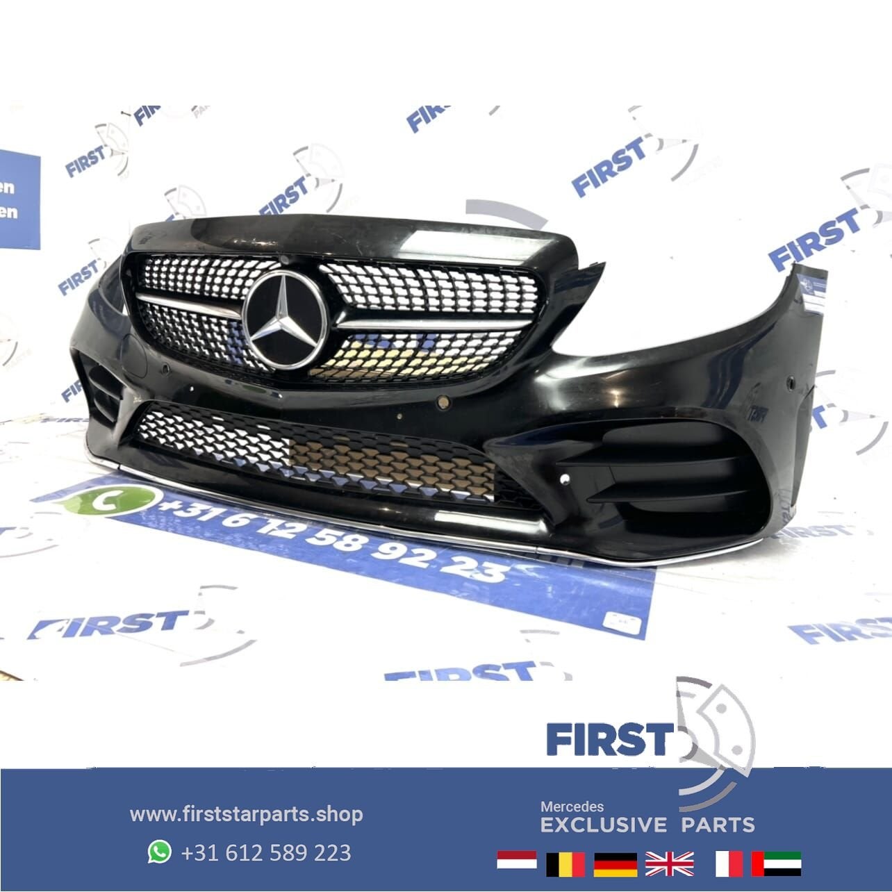 W205 C KLASSE 2021 FACELIFT AMG VOORBUMPER COMPLEET originee, Utilisé, -, Avant, -
