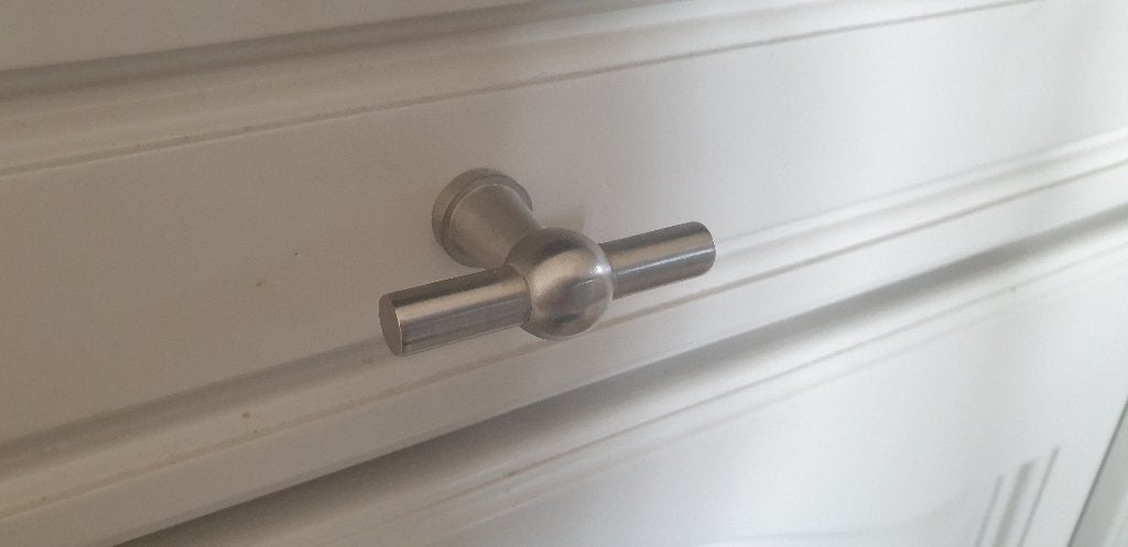 RVS handgrepen keukendeurtjes  T-knop, Huis en Inrichting, Ophalen, Gebruikt