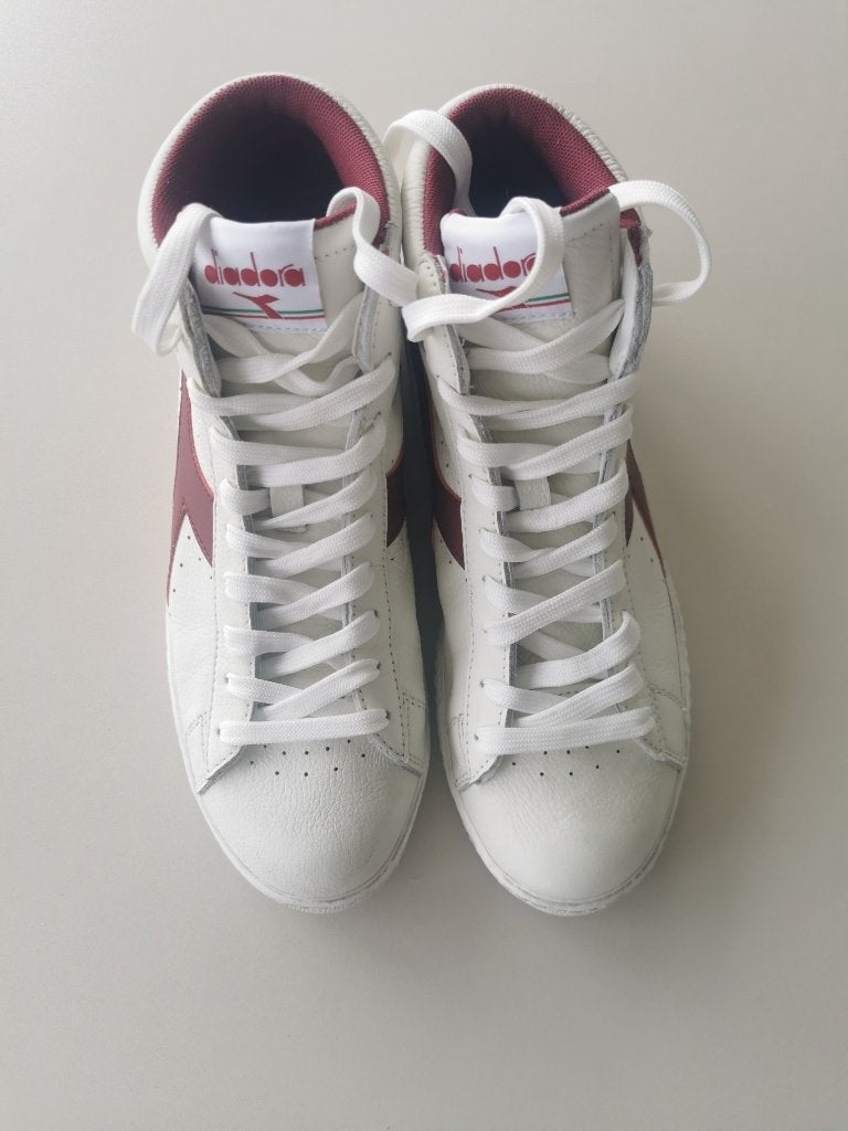 Hoge diadora sneakers met bordeaux 41, Wit, Zo goed als nieuw, Sneakers, Ophalen