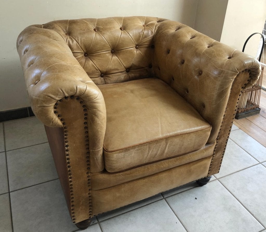 fauteuil chesterfield, Enlèvement, Utilisé, Cuir