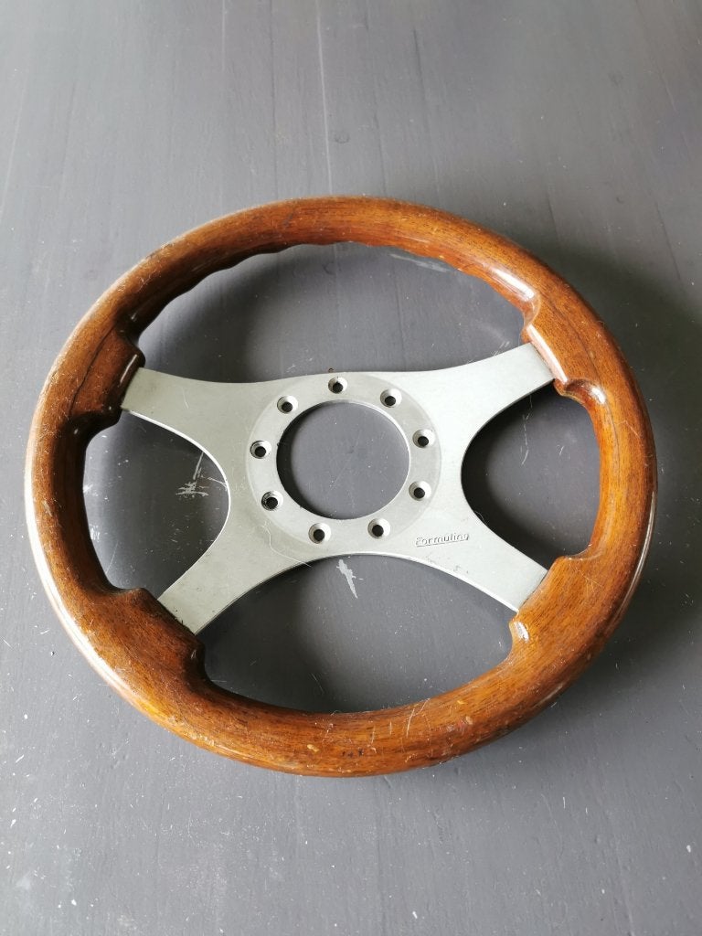 Vintage houten Formuling stuurwiel, Auto-onderdelen, Ophalen, Gebruikt