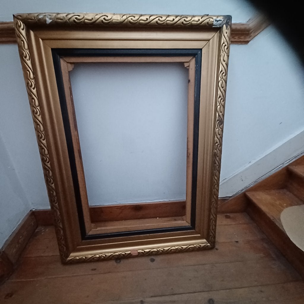Cadre ancien stuc doré., Antiquités & Art, Enlèvement