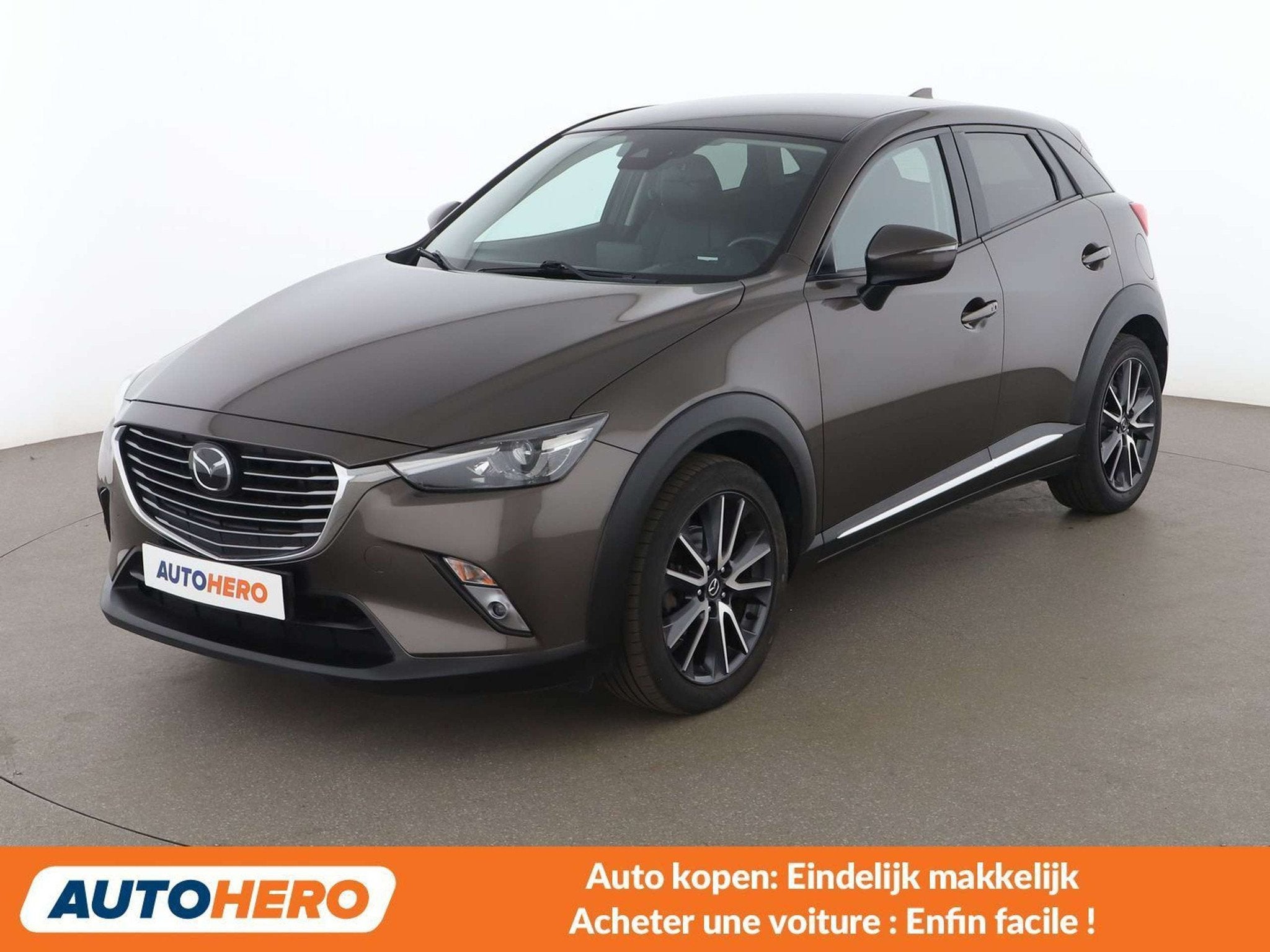 Mazda CX-3 2.0 Exclusive-Line (bj 2017, automaat), Auto's, Mazda, Gebruikt, Zwart, Bruin, 120 pk