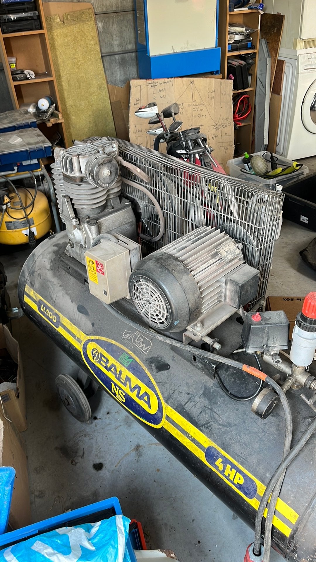 Oude compressor te koop, 100 litres ou plus, Enlèvement, Utilisé, 6 à 10 bars