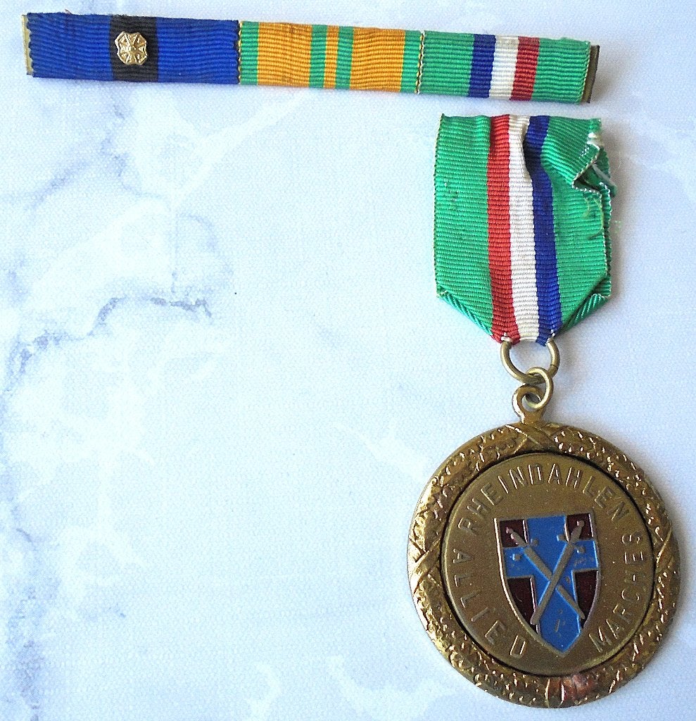 Médaille de marche anglaise Rheindahlen, 21e groupe d'armées, Collections, Objets militaires | Général, Armée de terre, Enlèvement ou Envoi