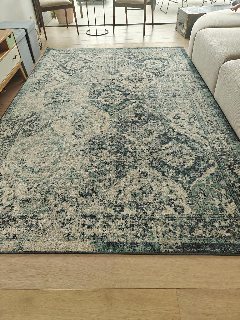 Tapijt 2 x 3 meter groen vintage look Ikea, Huis en Inrichting, Ophalen, Gebruikt, 200 cm of meer, 200 cm of meer