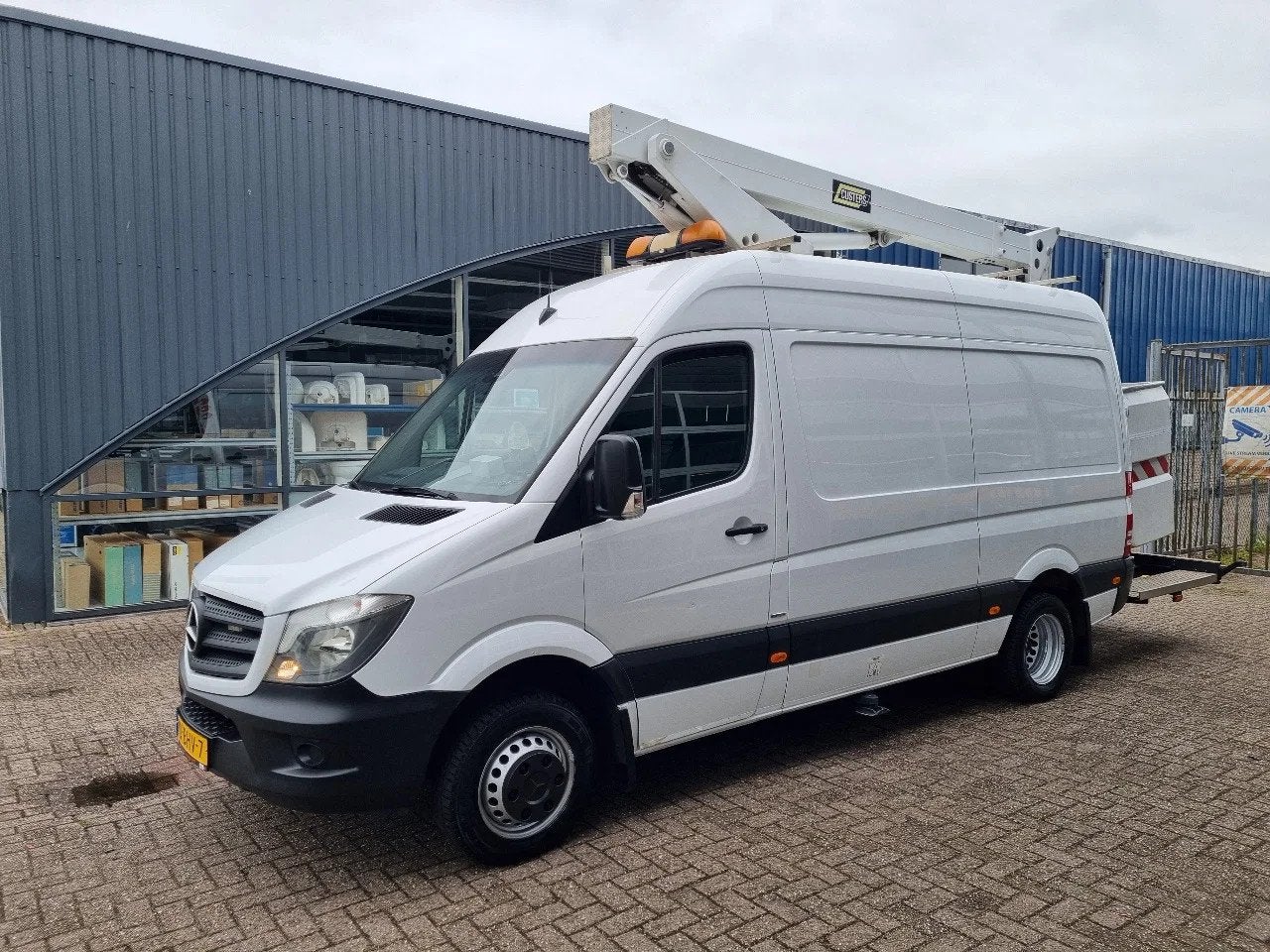 Mercedes-Benz Sprinter 516 CDI 14 M Custers Hoogwerker Hubar, Auto's, Gebruikt, Euro 6, 4 cilinders, Verwarmde buitenspiegels