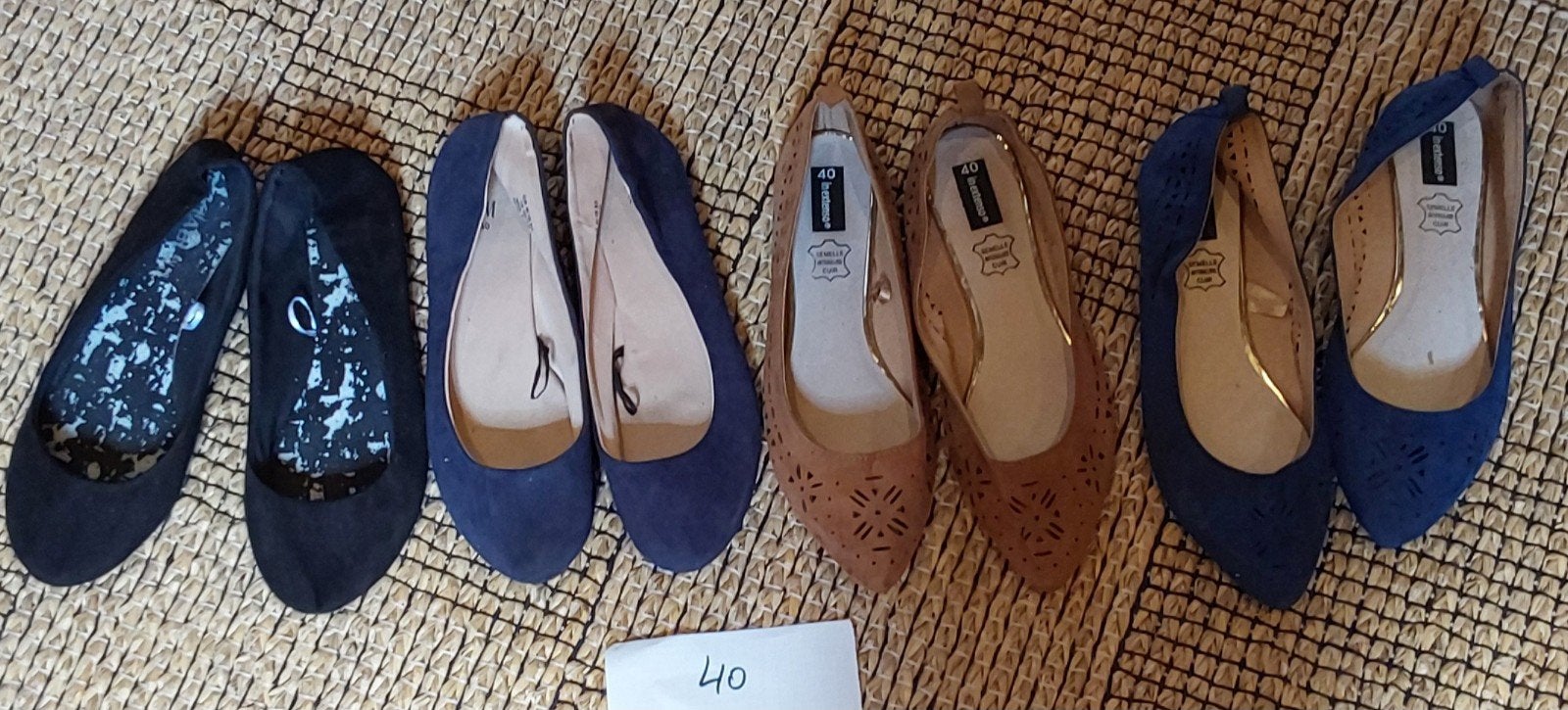 set van 5 ballerina's maat 40, Diverses marques, Zo goed als nieuw, Ballerina's, Ophalen of Verzenden