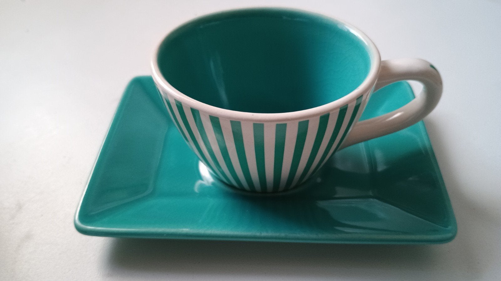 4 espresso tassen met ondertassen - 4 verschillende kleuren, Ophalen, Nieuw
