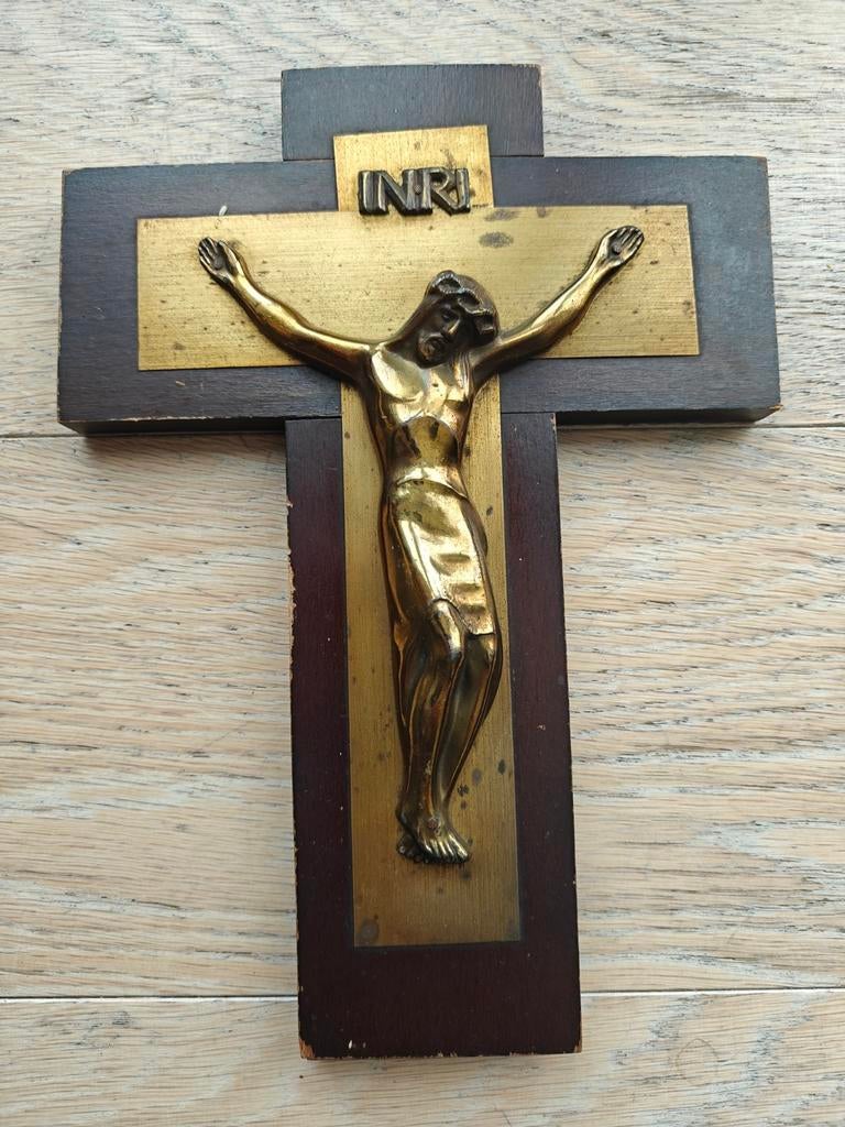 Crucifix 1930 - 1950, Antiquités & Art, Enlèvement ou Envoi
