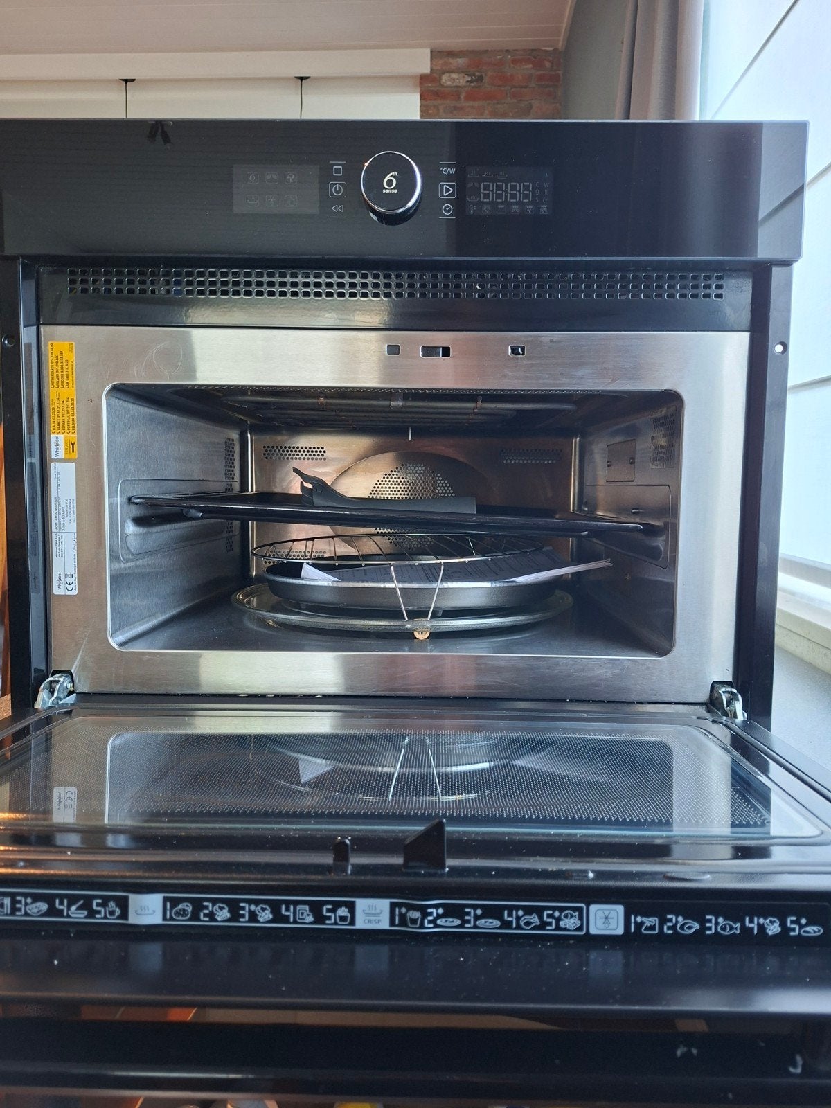Inbouw combi-oven 6th sense, Ophalen, 45 tot 50 cm, Whirlpool, Combi-oven