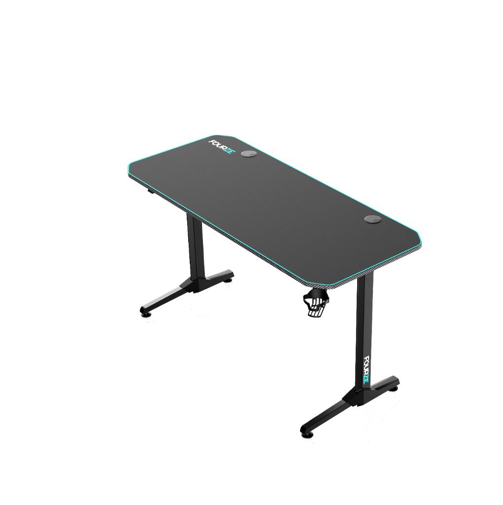 Fourze Overskies Gaming desk, Overige stijlen, Zwart, Kabelgoot, Fourze