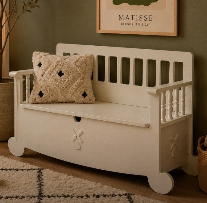 Een wijze zitbank met opbergruimte. Ideaal voor kleuters., Kinderen en Baby's, Kinderkamer | Complete kinderkamers, Ophalen