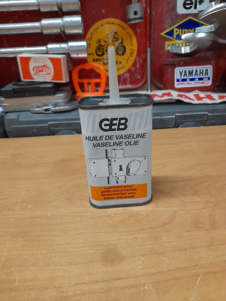 Oude lege oliekan Geb Vaseline, Verzenden, Gebruikt, Overige typen