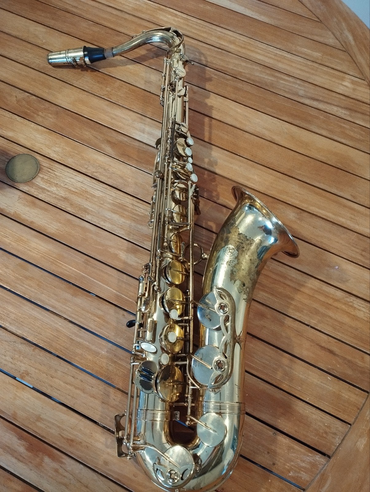 Saxophone Tenor Henri Selmer Paris – Mark VII (1977), Ophalen, Gebruikt, Tenor, Met koffer