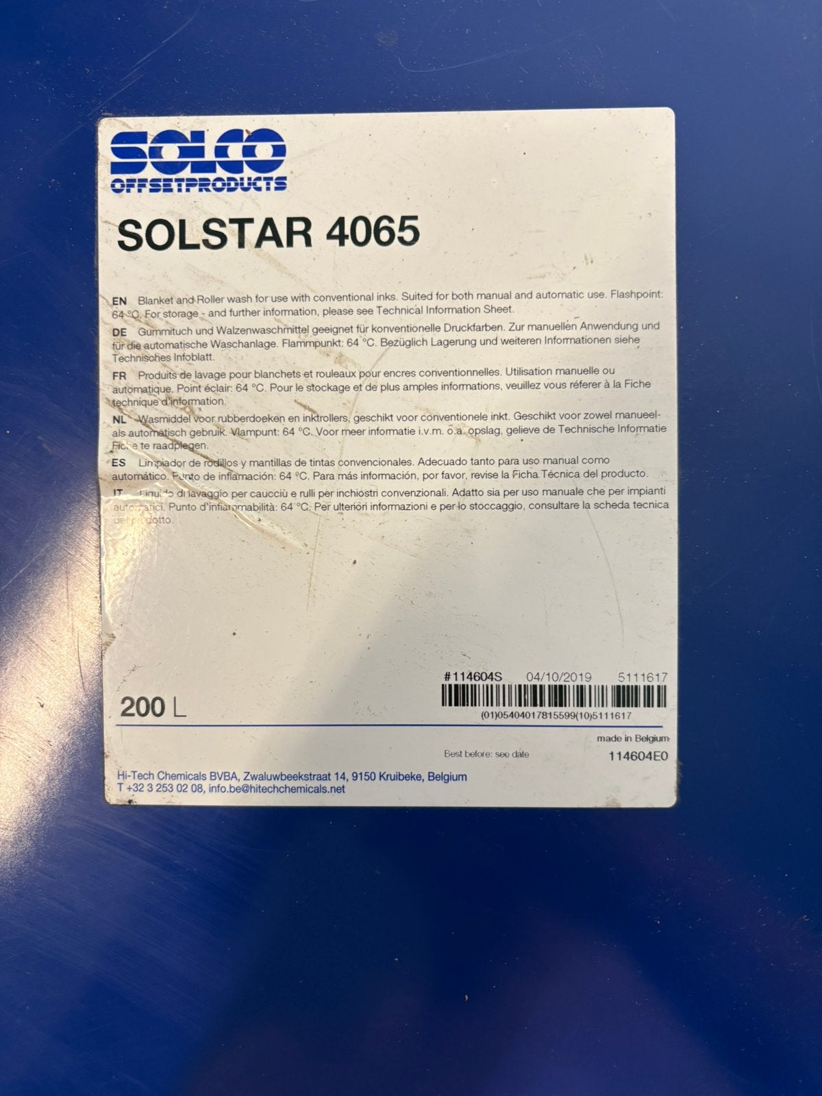 Fut de solstar, nettoyant industriel, Autos : Divers, Produits d'entretien, Enlèvement