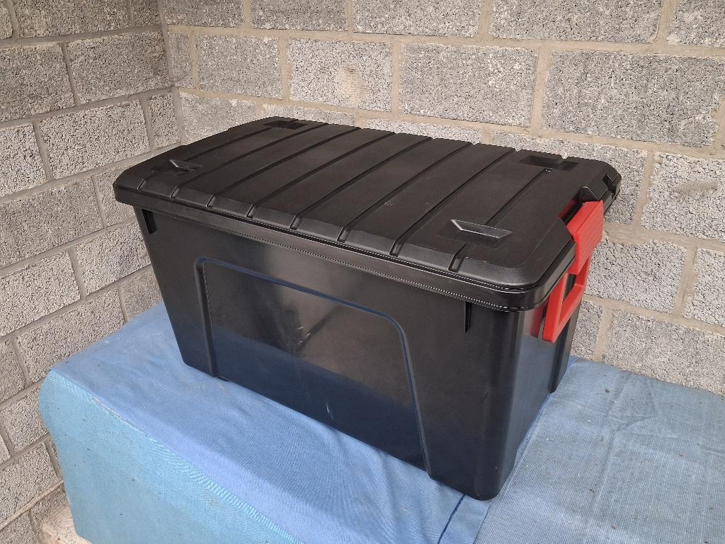 Opbergbox IRIS - 110 L - Kunststof - Zwart, Ophalen, Kunststof
