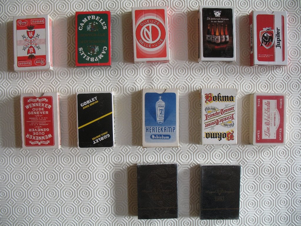 Speelkaarten, dranken, 12 blokken, Verzamelen, Ophalen of Verzenden, Zo goed als nieuw