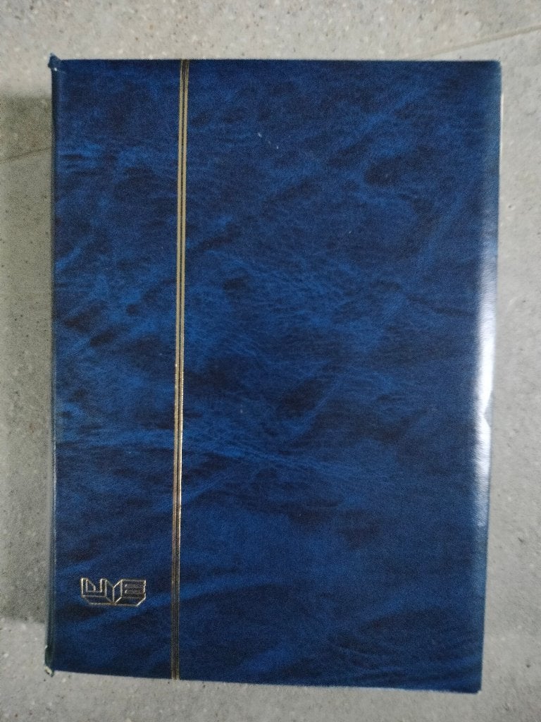 blauw postzegelalbum met 64 witte pagina's (leeg), Postzegels en Munten, Ophalen of Verzenden, Verzamelalbum