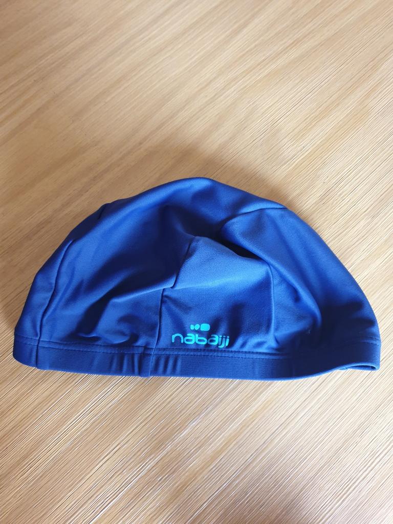 Donker blauwe badmuts zwemmuts Decathlon Nabaiji, Enlèvement ou Envoi, Bleu