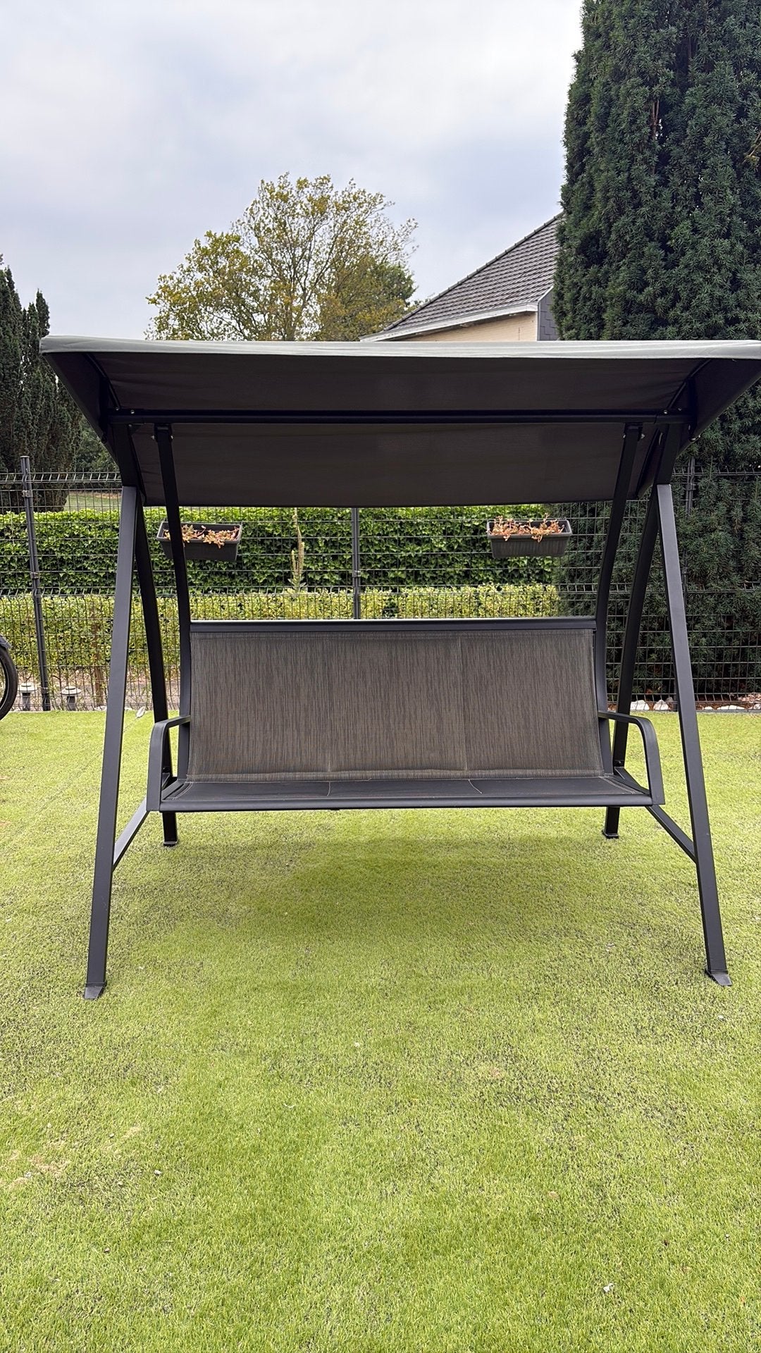 Tuinbank schommel, Jardin & Terrasse, Bancs de jardin, Enlèvement, Utilisé, Aluminium, Balançoire