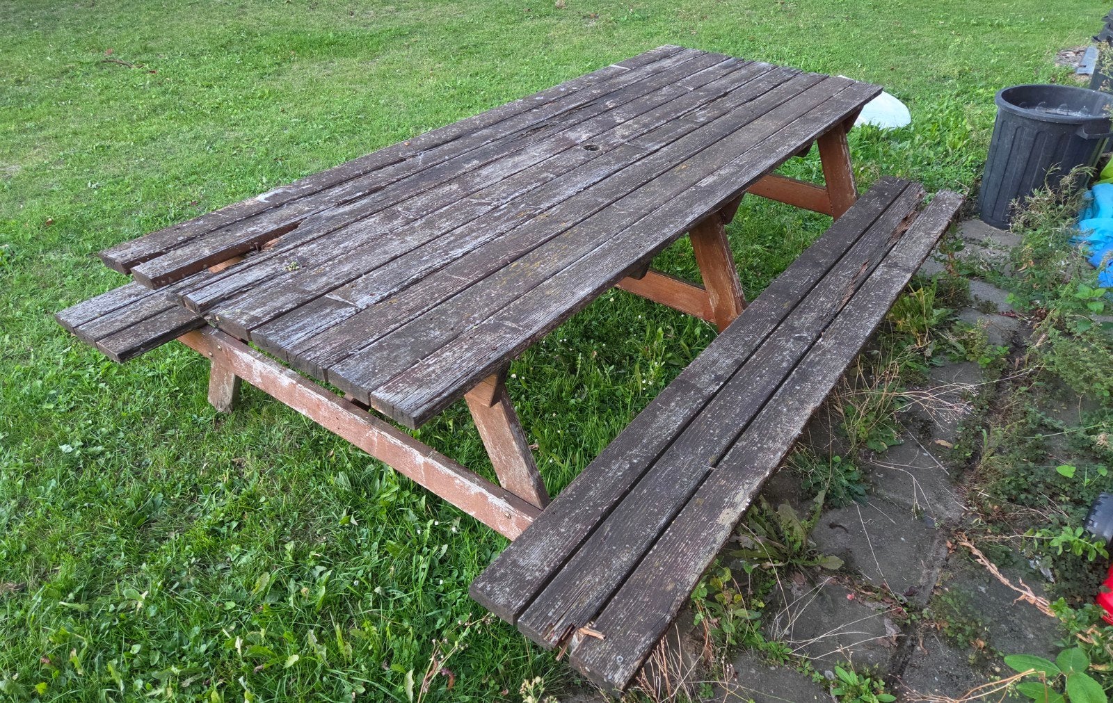 table de jardin xxl  8-10 personnes, Enlèvement, Utilisé, Rectangulaire, Bois