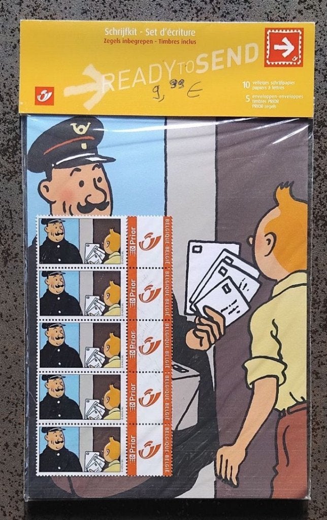 Set écriture Tintin / Kuifje sous blister, Collections, Enlèvement, Tintin