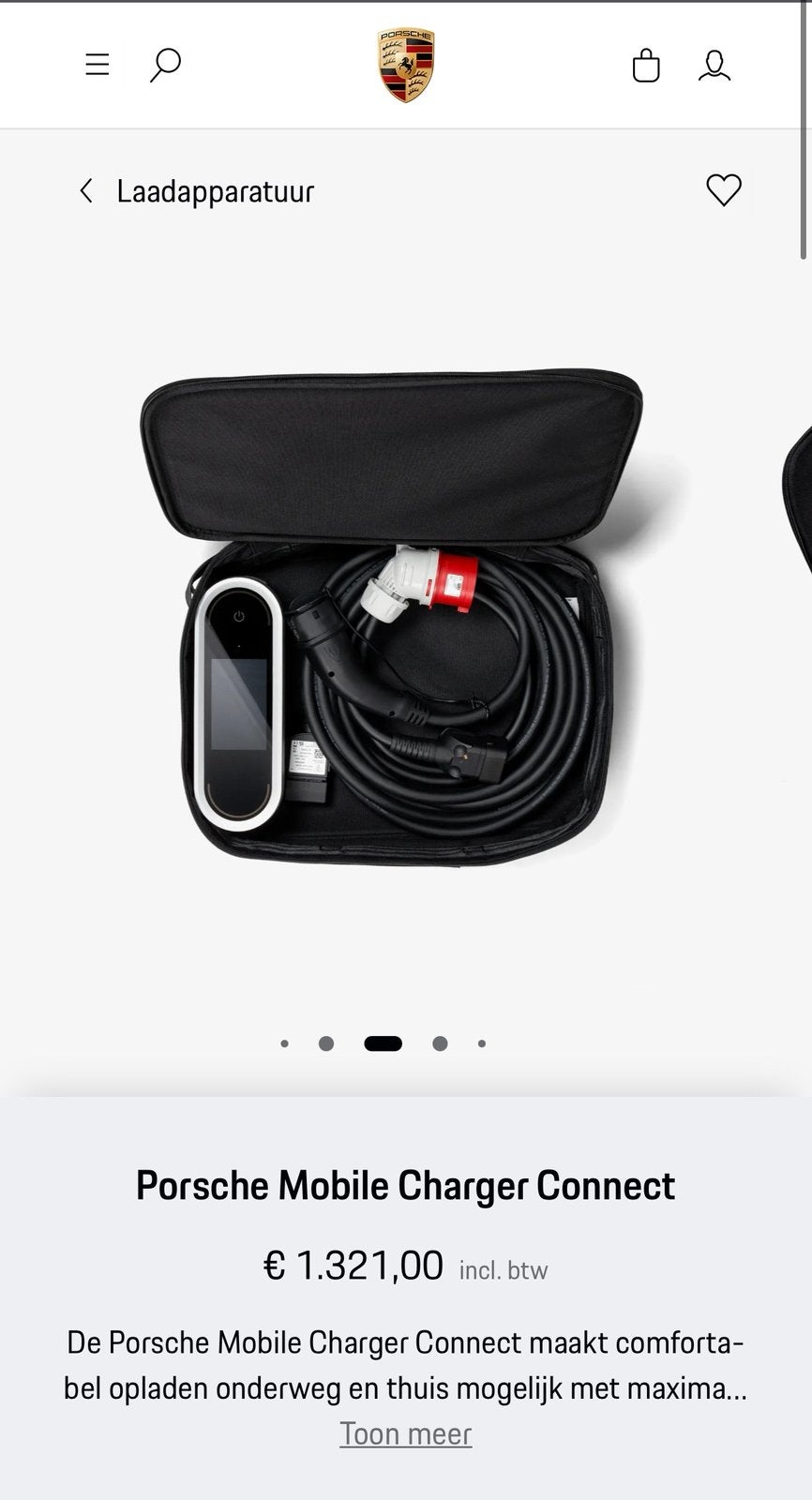 Originele oplader Porsche kompleet perfect staat!!!, Auto-onderdelen, Gebruikt