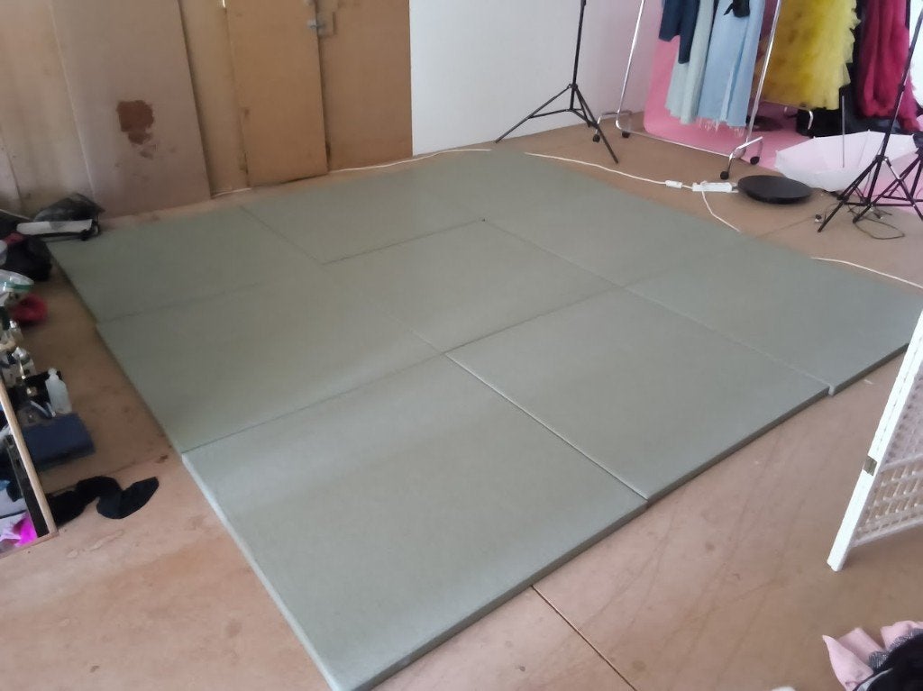 9 Bushindo-tatami's van 1m2 en 4cm dik, Sport en Fitness, Ophalen, Gebruikt, Maat XL, Vechtsportmaterialen