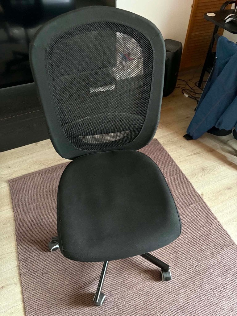 Chaise de bureau ergonomique IKEA FLINTAN – Noir, Comme neuf, Enlèvement, Chaise de bureau, Ergonomique