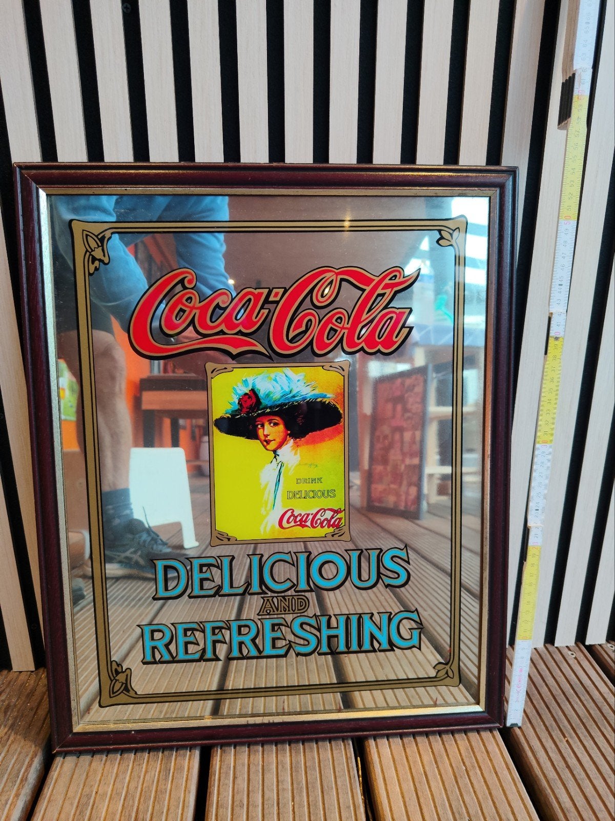 Miroir publicitaire Vintage Coca-Cola – Déco Bar / Man Cave, Enlèvement