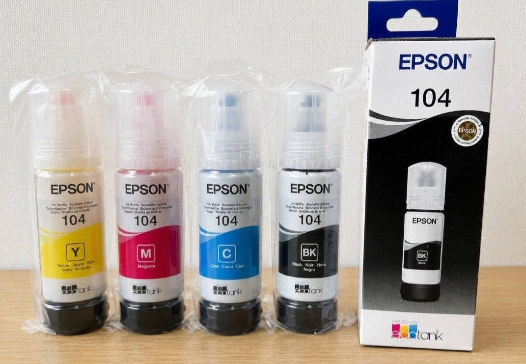 Epson 104 EcoTank Inkt – Origineel – 4 Kleuren, Ophalen