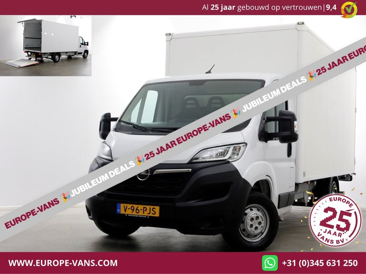 Opel Movano 2.2D 140pk Bakwagen met laadklep 1.060kg laadver, Wit, Bedrijf, Electronic Stability Program (ESP), Onderhoudsboekje
