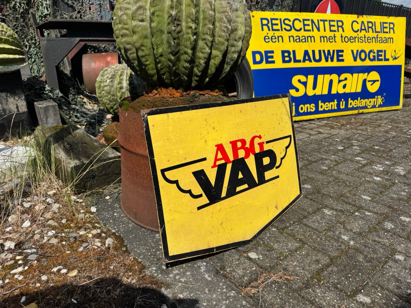 ABG VAP oud garage reclamebord, Ophalen of Verzenden, Gebruikt, Reclamebord