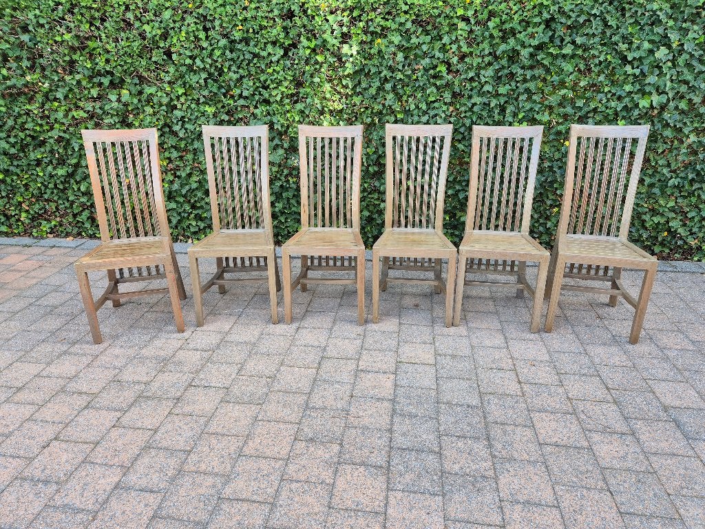 Koloniaal stoelen 6st, Huis en Inrichting, Ophalen, Gebruikt, Bruin, Koloniaal